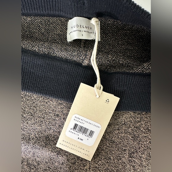 Nude Lucy active knit shorts NWT Brown and Black colorway - Picture 5 of 8